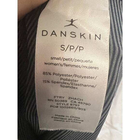 Danskin Athletic Shirt  Womens Size Small  Color Grayish Blue with Small Stripes - Picture 5 of 5